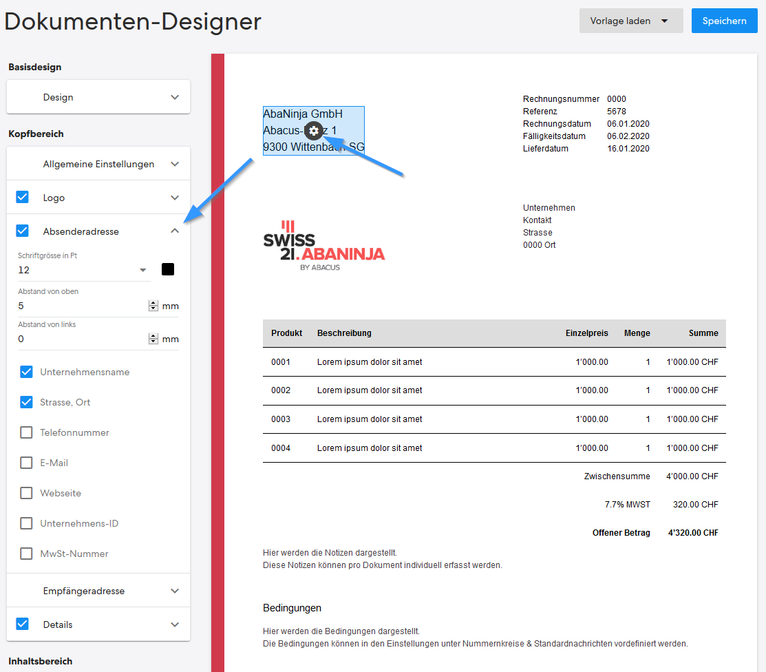 Wo Kann Ich Das Design Meiner Dokumente Anpassen Swiss21 Org Helpcenter